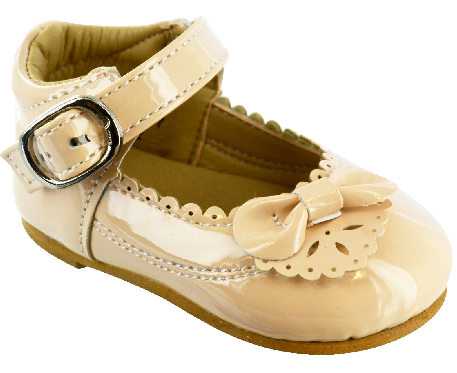 KIDS BABY INFANTS GIRLS TOODLER SPANISH PATENT BOW BUCKLE WEDDING PARTY